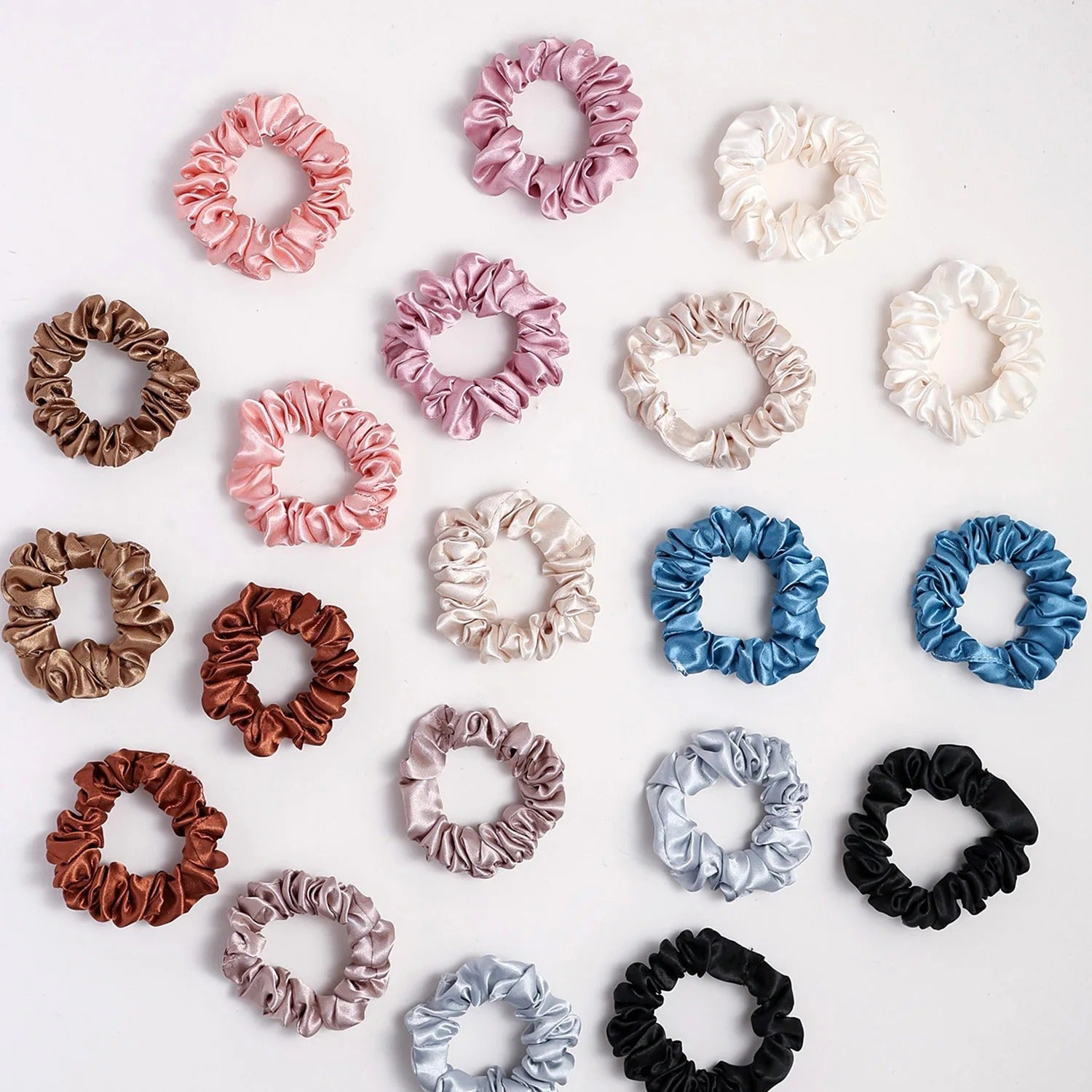 Satin Haargummi-Set (20 Stück)