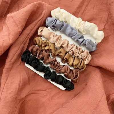 Satin Haargummi-Set (6 Stück)